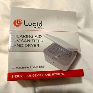 Lucid Hearing Hearing Aid UV Dryer Dehumidifier WHITE 30 Mins Sterilization NEW.